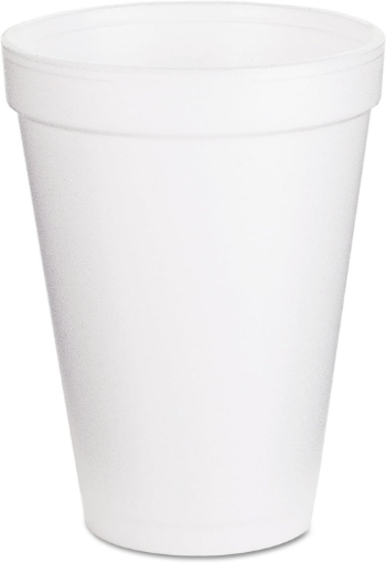 Picture of Foam Drink Cups, 12oz, White, 25/Bag, 40 Bags/Carton