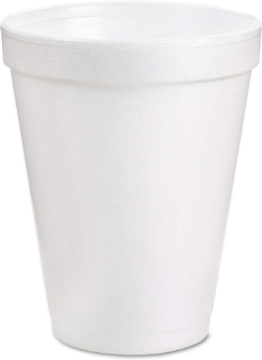 Picture of Foam Drink Cups, 8oz, White, 25/Bag, 40 Bags/Carton