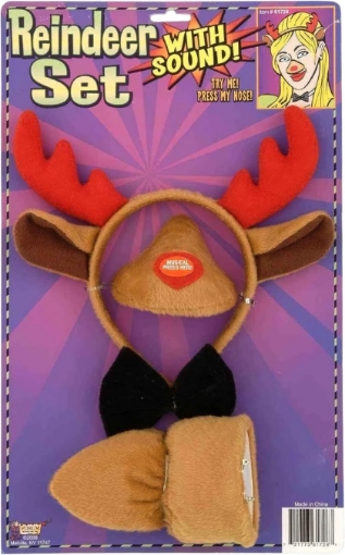Picture of Forum Novelties Animal Costume Set Reindeer Ears Nose Tail with Sound Effects