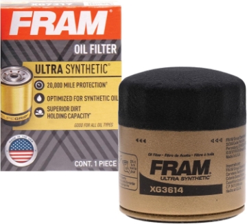 Picture of FRAM Ultra Synthetic XG3614 20K Mile Change Automotive Replacement Engine Oil Filter for Synthetic Oil Changes, Premium Vehicle Engine Protection Oil Filter for Select Vehicle Model Years