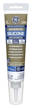 Picture of GE Silicone II Window and Door Silicone Sealant, 2.8 oz, Tube, Translucent, Solid