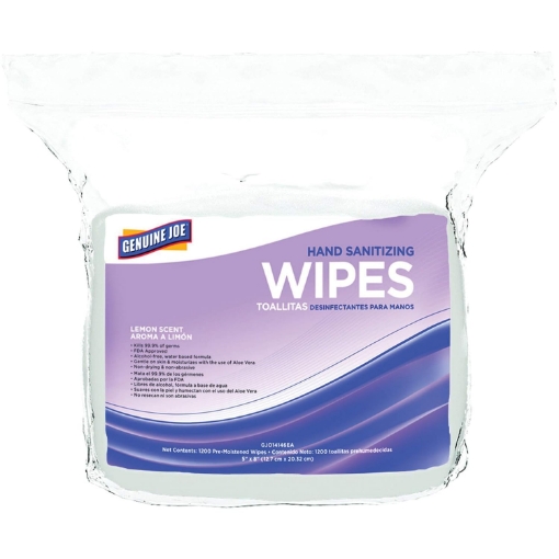 Picture of Genuine Joe 14146 Alcohol-Free Hand Sanitizing Wipes (Pack of 1200)