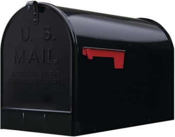 Picture of Gibraltar ST200BAM Stanley Post-Mount Mailbox, XL, Black Steel - Quantity 1