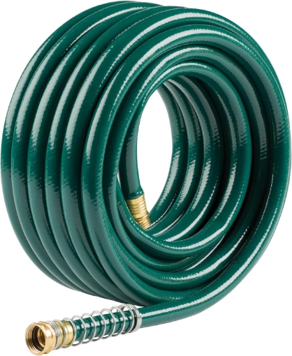 Picture of Gilmour 5/8" x 100' Heavy Duty Flexogen Water Hose, Flexible Garden Hose for Vegetable Gardens, Flower Beds, and Lawn Sprinklers, Green