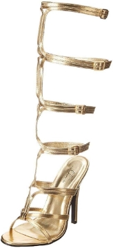 Picture of Gold Strap Up Women's Costume Sandals, Gold: Size 6