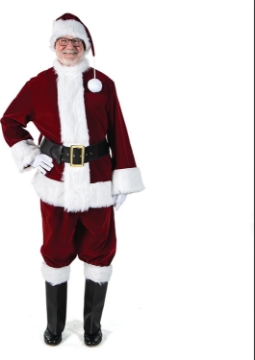 Picture of Halco Men's Santa Claus Suit 6pc. - Exquisite Burgundy Velvet - Santa Costume