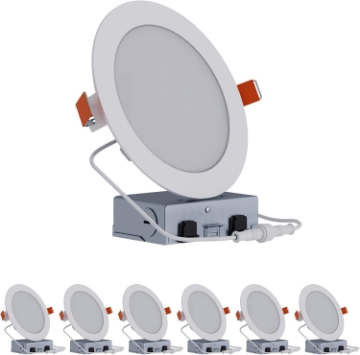 Picture of HALO HLB Recessed Lighting 6 Inch LED Canless, Ceiling and Shower Light, Dimmable w/Selectable Lumens and Color Temperatures 6-Pack - HLB6LSFS5-6PK