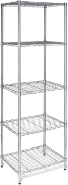 Picture of Honey-Can-Do SHF-01054 5-tier chrome shelving unit, 250 lbs