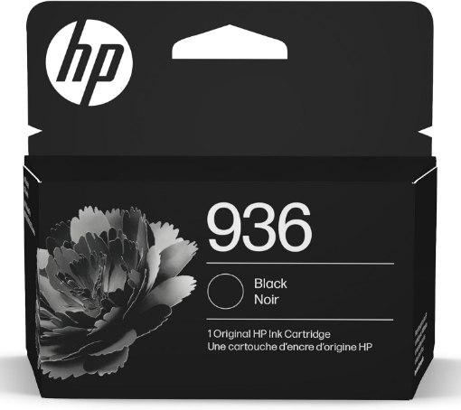 Picture of HP 936 Black Ink Cartridge | Works with OfficeJet 9120, Pro 9110, 9120, 9130, Wide Format 9730 Series | Eligible for Instant Ink | 4S6V2LN | Packaging May Vary