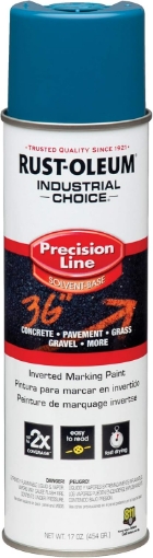 Picture of Industrial Choice M1600/M1800 System Precision-Line Caution Blue Inverted Marking Paint [Set of 12]
