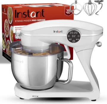 Picture of Instant Pot Instant Stand Mixer Pro,600W 10-Speed Electric Mixer with Digital Interface,7.4-Qt Stainless Steel Bowl,Dishwasher Safe Whisk,Dough Hook and Mixing Paddle,Pearl