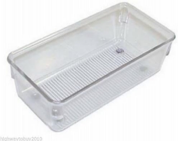 Picture of InterDesign 3 in. H x 6 in. W x 2 in. L Clear Plastic Drawer Organizer