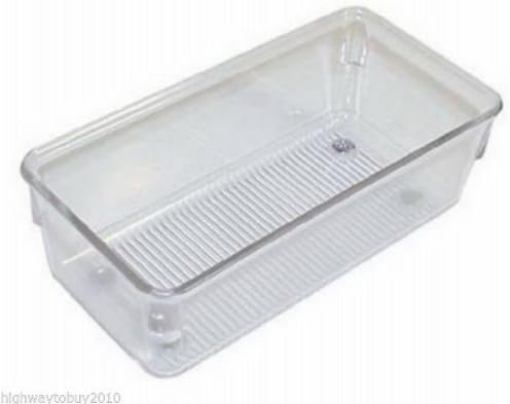 Picture of Interdesign Drawer Organizer Clear Linus 3" X 6" X 2" Clear Plastic With Ribbed Bottom