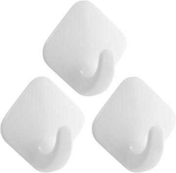 Picture of InterDesign Self-Adhesive Diamond Hook, White, Set of 3