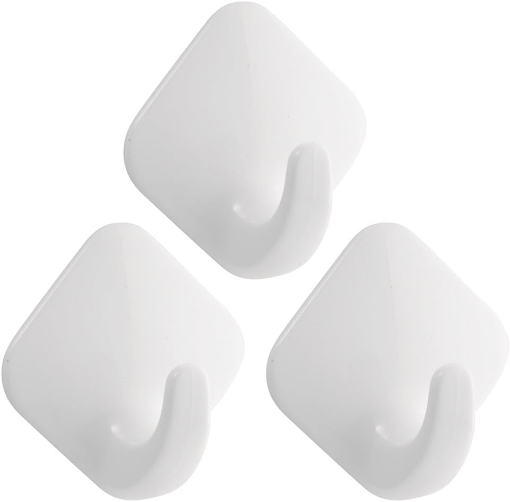 Picture of InterDesign Self-Adhesive Diamond Hook, White, Set of 3