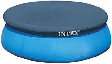 Picture of INTEX 28021E Pool Cover: for 10ft Round Easy Set Pools – Includes Rope Tie – Drain Holes – 12in Overhang – Snug Fit