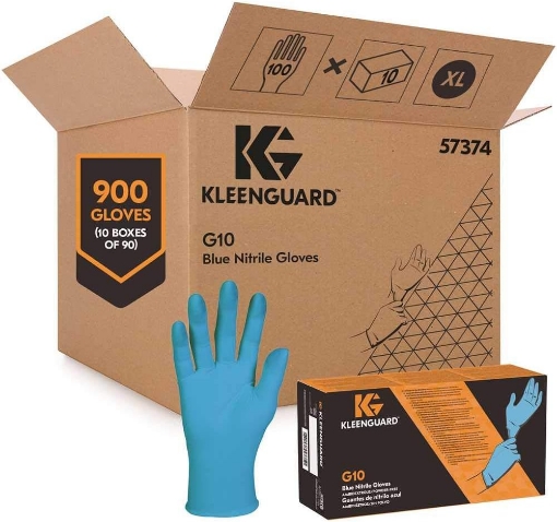 Picture of Kimberly Clark 57374 Blue Nitrile Gloves90/box