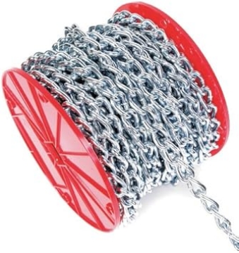 Picture of Koch 717926 Machine Twist Chain, Trade Size 2/0 by 75 Feet, Zinc Plated