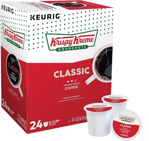 Picture of Krispy Kreme Classic, Single-Serve Keurig K-Cup Pods, Medium Roast Coffee, 24 Count