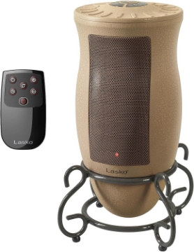 Picture of Lasko Oscillating Designer Ceramic Tower Space Heater for Home with Adjustable Thermostat, Timer and Remote Control, 16 Inches, 1500W, 6435