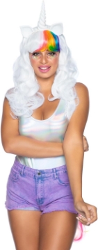 Picture of Leg Avenue Costume Accessories's OS Rainbow Pride Festival Unicorn Wig and Tail, Multi, One Size