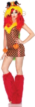 Picture of Leg Avenue Costumes 2Pc.Emperial Dress Dragon Hood with Tail