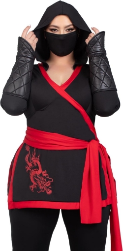 Picture of Leg Avenue Women's Plus-Size 4 Piece Ninja Assassin Costume