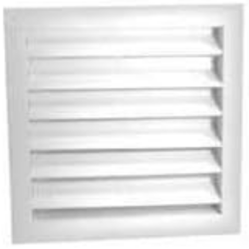 Picture of Master Flow 12 in. W x 12 in. L White Aluminum Wall Louver