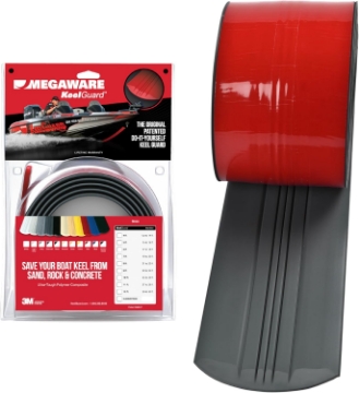 Picture of MEGAWARE KEELGUARD USA-Made, Original DIY Keel Guard, 5-Inch Wide, 4-12ft Sizes, 11 Colors, Complete Install Kit with Primer, Hull Protector, for Fiberglass and Some Aluminum Boats, Marine-Grade