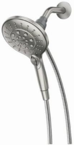 Picture of Moen Engage Brushed 6 settings Handheld Showerhead 2 gpm