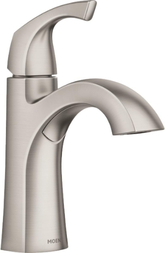 Picture of Moen Lindor Brushed Nickel Single Handle Lavatory Faucet 4 in.