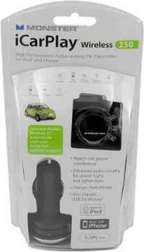 Picture of MONSTER A IP FM-CH 250 ICARPLAY(TM) WIRELESS 250 FM TRANSMITTER FOR IPOD(R) & IPHONE(TM)