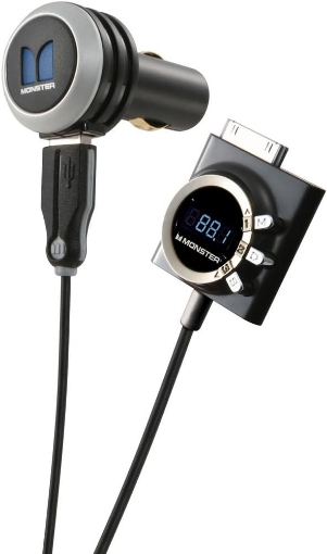 Picture of Monster iCarPlay Wireless 250 FM Transmitter with AutoScan for iPod and iPhone FM Transmitter/Charger-A IP FM-CH 250