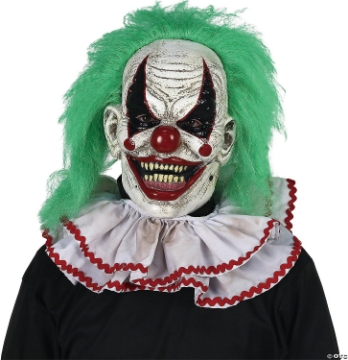 Picture of Morris Costumes - Adult's Chuckles the Clown Mask with Green Hair - One Size