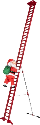 Picture of Mr. Christmas Musical Animated Outdoor Climbing Santa Christmas Decoration, LED Lights, Includes AC Adapter Power Cord, 10 Foot