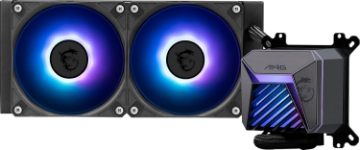 Picture of MSI MAG CORELIQUID A15 240 - AIO ARGB CPU Liquid Cooler - 240mm Radiator - LGA 1851 Ready - Dual 120mm ARGB PWM Fans, Black