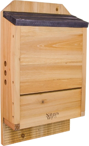Picture of Nature's Way Bird Products CWH6 Triple Chamber Cedar Bat House, 20.5" x 12" x 5"