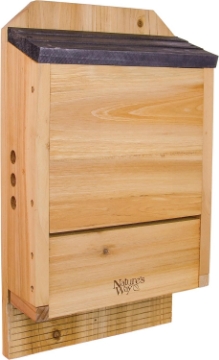 Picture of Nature's Way Bird Products CWH6 Triple Chamber Cedar Bat House, 20.5" x 12" x 5"