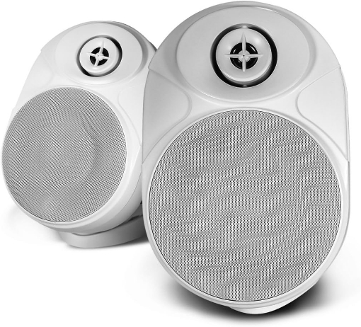 Picture of NXG Technology 5 in. Weather Resistant Wireless Indoor/Outdoor Powered Speakers - White NX-WRW-5W