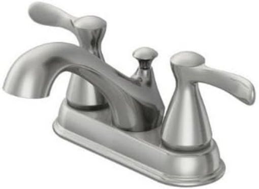Picture of OakBrook Doria Brushed Nickel Two Handle Lavatory Pop-Up Faucet 4 in.