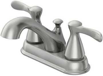 Picture of OakBrook Doria Brushed Nickel Two Handle Lavatory Pop-Up Faucet 4 in.
