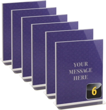 Picture of Officemate Upright Vertical Sign Holder, 8.5 x 11 Inches, Clear, Comes in 6PK (23063)