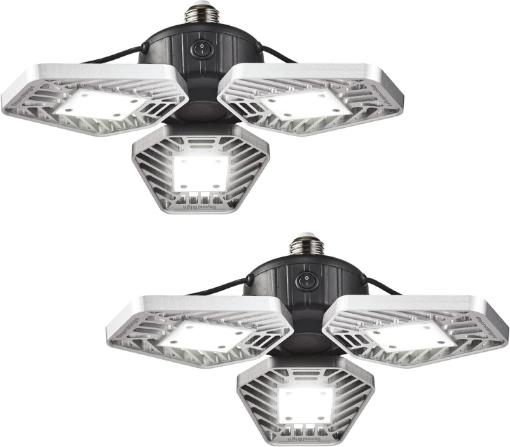 Picture of Ontel Beyond Bright LED Garage Light - Ultra-Bright, White Light that is Energy Efficient, Durable, Long-Lasting and Easy to Install (Pack of 2)