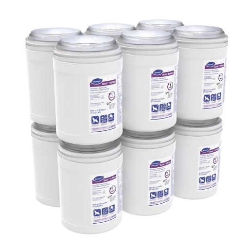 Picture of Oxivir Diversey Tb 4599516 Ready-to-Use Disinfectant Cleaning Wipes, Accelerated Hydrogen Peroxide, Unscented, Standard 6x7-Inch Sheets, 160-Wipes, 1-Canister (Pack of 12)