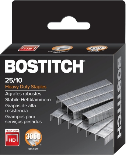 Picture of PaperPro "Bostitch 25/10 High-Capacity Staples, 3/8"" Leg Length, 3000/Box (1962)", silver