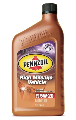 Picture of Pennzoil 5077727 High Mileage Vehicle 5W20 Motor Oil - 1 Quart Bottle