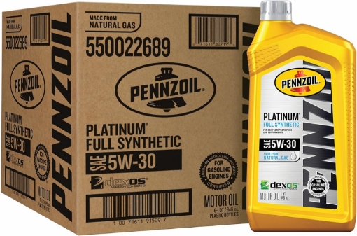 Picture of Pennzoil Platinum Full Synthetic 5W-30 Motor Oil (1-Quart, Case of 6)