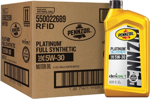 Picture of Pennzoil Platinum Full Synthetic 5W-30 Motor Oil (1-Quart, Case of 6)