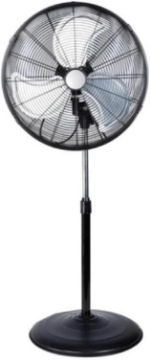 Picture of Perfect Aire 20” Pedestal Fan, Oscillating Standing Floor Fan for Living Room, Office, Garage, Gym, Warehouse, Construction Site, 3 Speeds, Adjustable Height, Industrial Aluminum Blades