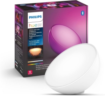Picture of Philips Hue Go Smart Portable Dimmable Table Lamp, White - White and Color Ambiance LED Color-Changing Light - 1 Pack - Indoor and Outdoor Use - Control with Hue App or Voice Assistant